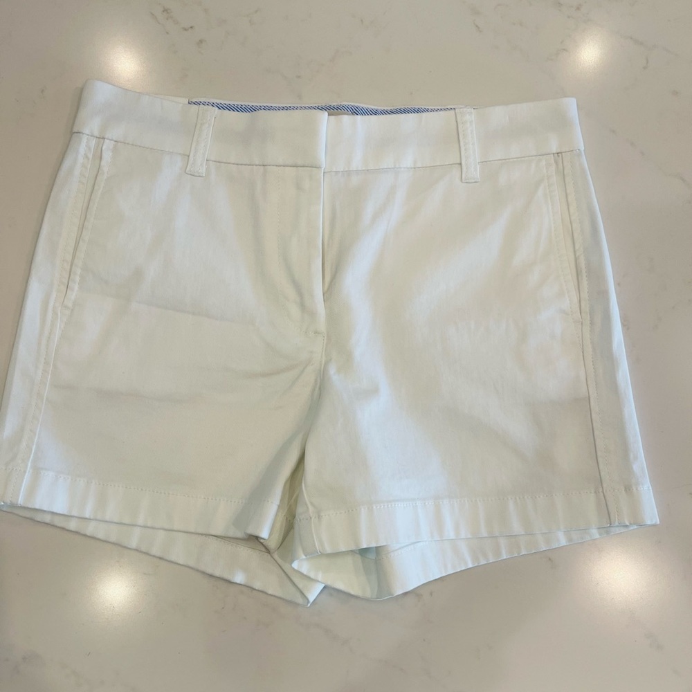 J. Crew Stretch Cotton Chino Shorts : White : 4
